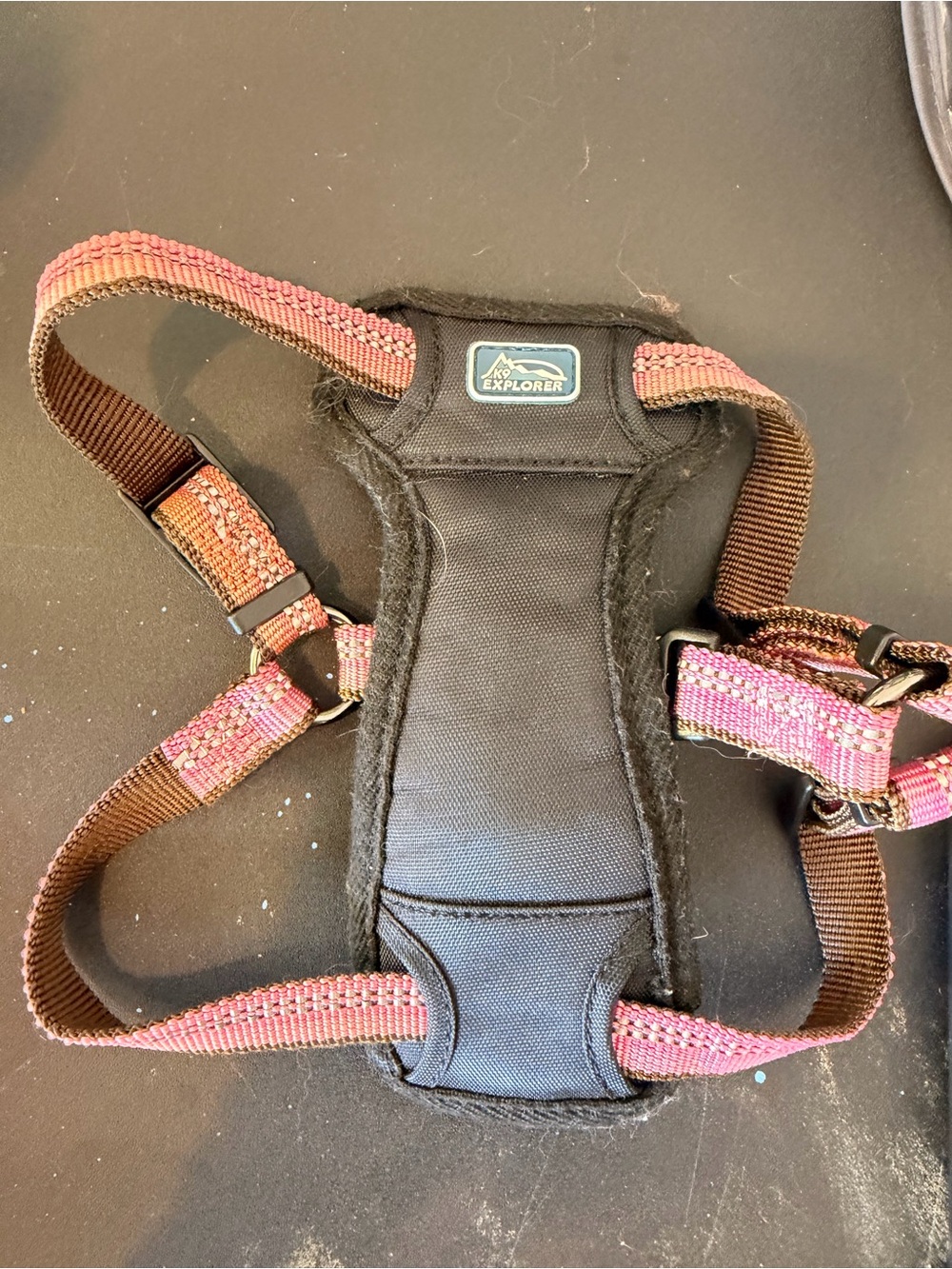Pink & Brown Padded Dog Harness - Comfortable Step-In Design